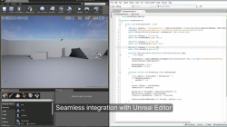 Бесшовная интеграция c редактором Unreal
