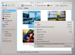 Возможность по передаче файлов KDE Connect