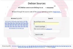Пользовательский веб-интерфейс к Debsources