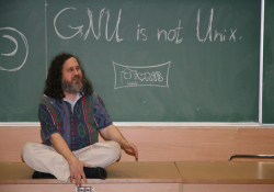 Основатель проекта GNU Ричард Столлман на факультете ВМК МГУ