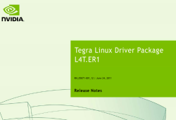 Release Notes к Tegra Linux Driver Package