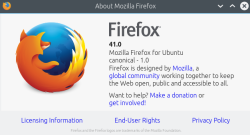 Окно About в Firefox 41