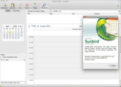 Sunbird 1.0 Beta в Mac OS X