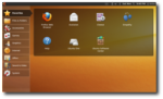 Рабочий стол в Ubuntu Netbook Remix (малый вариант)
