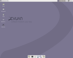Рабочий стол Devuan GNU+Linux 1.0.0
