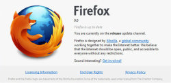 Окно About в Firefox 9