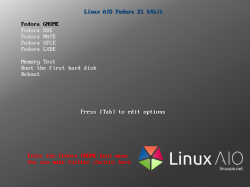 Загрузочное меню Linux AIO с Fedora 21