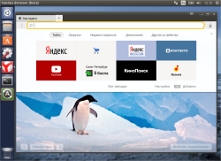 Скриншот Яндекс.Браузера в Ubuntu с Unity