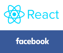 Логотипы React и Facebook