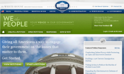 Фрагмент сайта онлайн-петиций Белого дома США