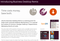 Фрагмент страницы про Ubuntu Business Desktop Remix