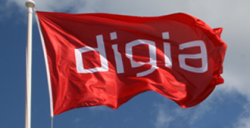 Флаг с логотипом Digia