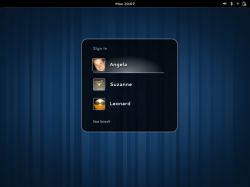 Выбор пользователя в новом окне логина GNOME