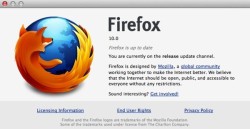 Окно About в Firefox 10