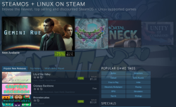 Каталог игр Steam для Linux