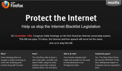 Фрагмент страницы Mozilla про SOPA