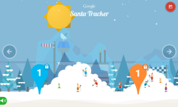 Интерфейс Google Santa Tracker