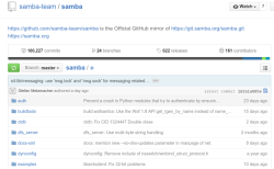 Репозиторий Samba на GitHub