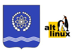 Герб Обнинска и логотип ALT Linux