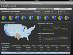 Интерфейс IBM Cognos Mobile для iPad