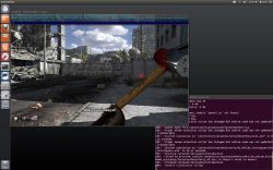 Игра Serious Sam 3 запущена в Ubuntu Linux
