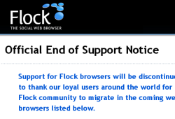 Фрагмент прощания на сайте Flock