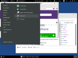 Рабочий стол с GNOME в Tails 3.0