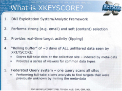 Слайд из рассекреченной презентации АНБ, посвящённой XKeyscore