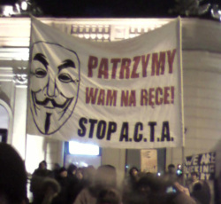 Протесты против ACTA в Польше