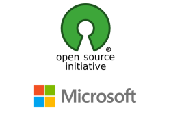 Логотипы Open Source Initiative и Microsoft