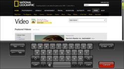 Экранная клавиатура в веб-браузере для телевизоров Kylo