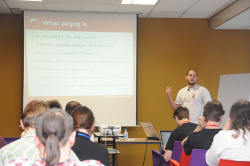 Презентация pkgng на EuroBSDCon 2011; автор фото: Alexander Motin