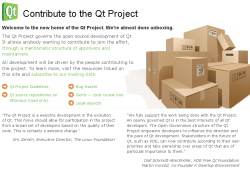 Фрагмент сайта Qt Project