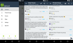 Интерфейс Android-клиента Briar