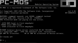 Загрузка PC-MOS/386 v5.01