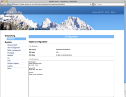 Веб-интерфейс Alpine Configuration Framework