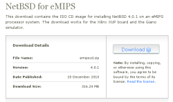 Образ с NetBSD для eMIPS