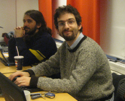 Паоло Бонцини на GNU Hackers Meeting 2009 в Гётеборге; автор фото: sandklef