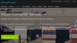 Фрагмент сайта Azure Container Service