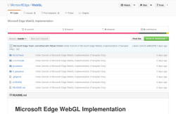 WebGL из Microsoft Edge на GitHub