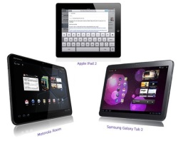 Apple iPad 2, Motorola Xoom и Samsung Galaxy Tab 2