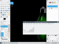 GIMP в openSUSE Leap 42.2 с KDE (Plasma 5.8)