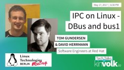 Выступление про bus1 на Linux-встрече в Берлине (май, 2017)