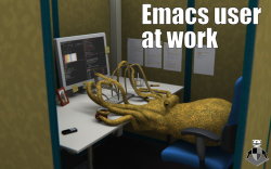 Пользователь Emacs за работой