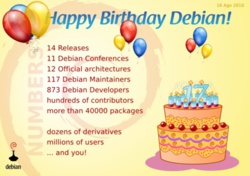 С днем рождения, Debian!
