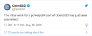 OpenBSD начали портировать на PowerPC64