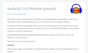 В Audacity 2.4.0 обнаружили баг, который может испортить аудиопроект